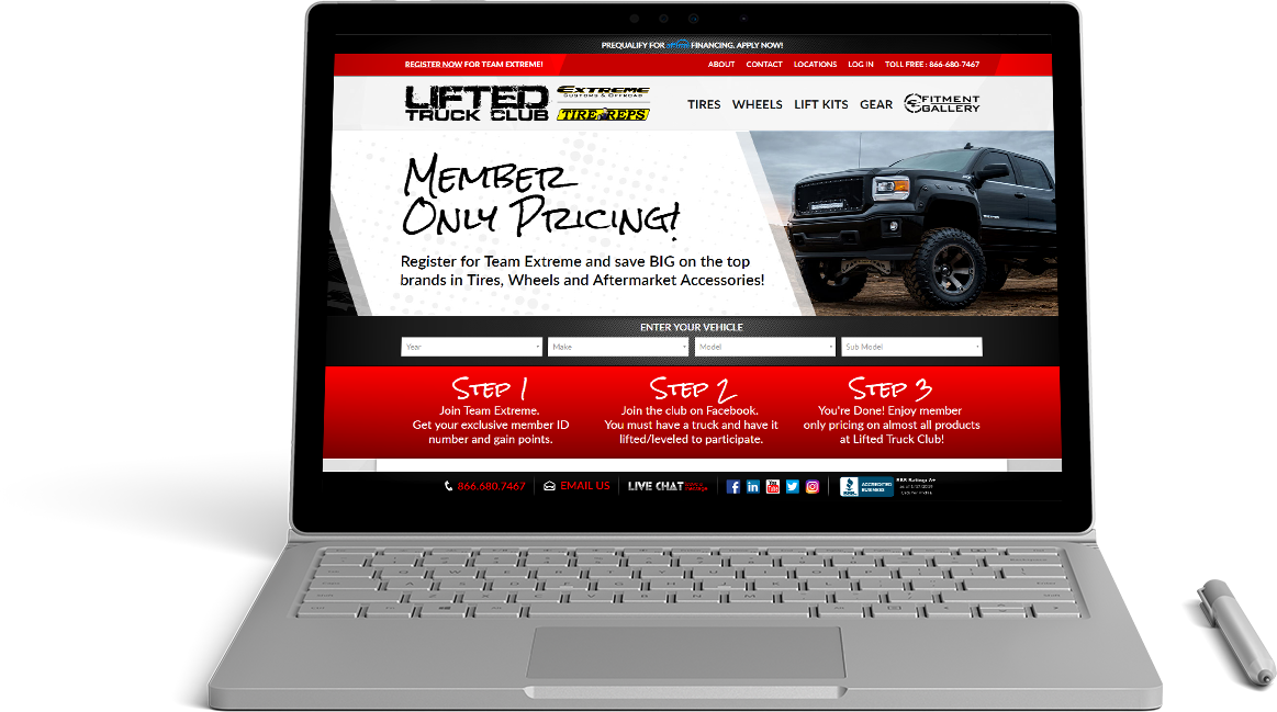 Lifted Truck Club Website Preview