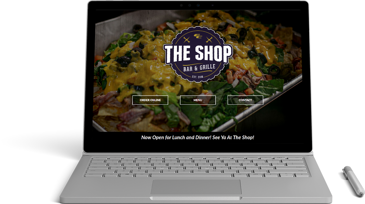 The Shop Bar & Grille Website Preview
